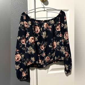 Blue Flowery Top
